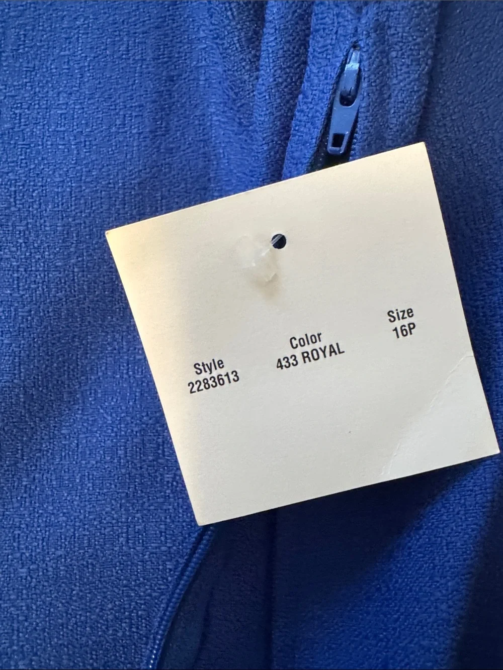 3 pice Set- Sag Harbor Royal Blue Short-Sleeve Pant Suit Set